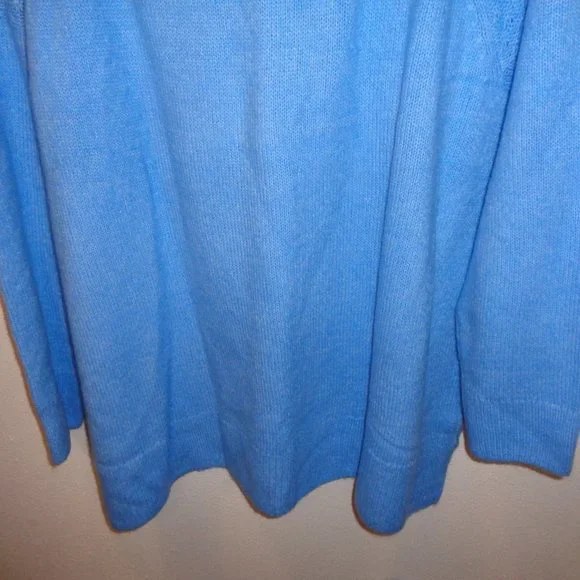 Evri Women's Plus Size Crewneck Pointelle Sweater Size 2X NWT Blue - Picture 10 of 11